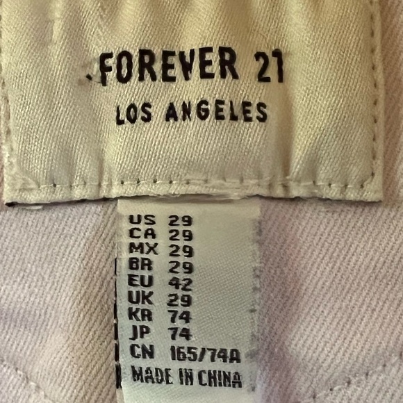 Forever 21 Overalls Soft Pink Raw Hem Size 29 - Picture 7 of 7